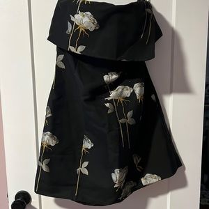 Black with silver rose mini dress, Rachel Roy